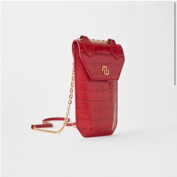 MAJE Leather Phone Case Crossbody Bag - Picture 2 of 7